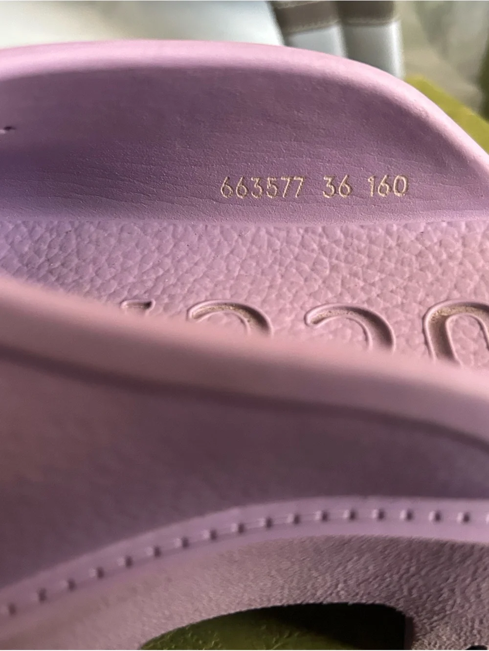 Gucci Lilac Logo Clog Sandals